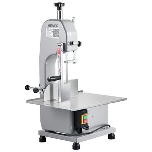 Sega a Nastro Elettrica Commerciale da 1100W per Carne, Banco da Lavoro 31,5 cm x 46 cm, Spessore di Taglio 0-11 cm, 7 Lame Extra per Lavorazione Ossa e Carne - Product Image 1