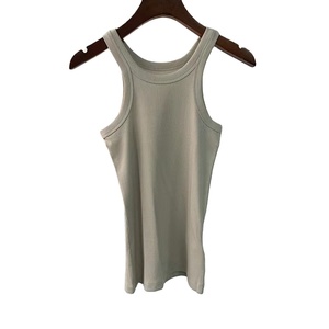 Compre al por Mayor Camisetas sin Mangas Acanaladas para Mujer, Camisetas Deportivas de Algodón Acanalado con Logotipo Bordado Personalizado para Mujer 2026 - Product Image 6