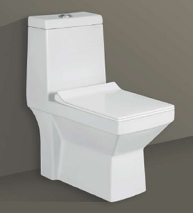 Inodoro Cuadrado Suspendido de Cerámica sin Borde LIPTON-5004 con Doble Descarga y Sifón para Baños de Villas, Hoteles y Escuelas - Product Image 1