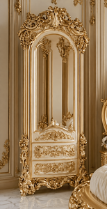 <b>Round</b> Shape Wooden Carved Bed for King Palace French Style Fancy Wooden Bed With Side <b>Stools</b> Queen Size Wooden Bed Set - Product Image 4