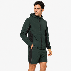 Conjunto de Pantalones Cortos y Chaqueta Cortavientos Ligera con Capucha, Unisex, Tejido Técnico, Personalizable con Logotipo, Proveedor - Product Image 2