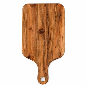 Tabla de cortar de madera premium hecha de madera de teca de alta calidad para chefs profesionales y preparación de alimentos gourmet moderna, procedente de la India. - Product Image 4