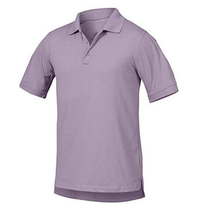 T-shirt homme uni respirant en tissu tricoté polyester/coton 220g, manches courtes, bouton, logo personnalisé sur le devant, impression par transfert thermique - Product Image 5