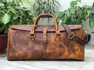 Sac de voyage week-end en cuir véritable de qualité supérieure, prix abordable, durable, tous les matériaux sont en cuir. - Product Image 6