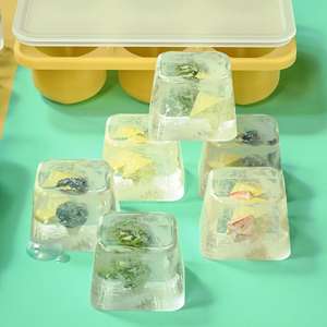 Moule en silicone anti-odeur pour glaçons carrés, idéal pour les cocktails et le whisky, fabrication maison - Product Image 4