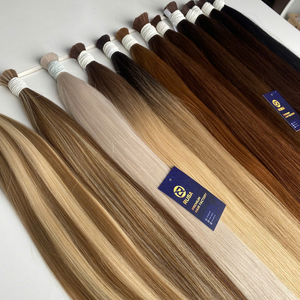 Rusa Hanoi Cheveux Humains Vierges Vietnamiens en Vrac, Double Trame Faite à la Machine, Super Double Drawn, 100g, Pointes Pleines, Toutes Couleurs, Logo Personnalisé - Product Image 1