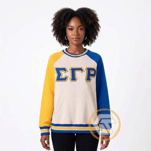GREEK TREASURES เสื้อผ้าผู้หญิงคุณภาพสูงแบบสั่งทำพิเศษ Sigma Gamma Rho สำหรับฤดูใบไม้ร่วง/ฤดูหนาว ผ้าฝ้ายฟลีซเนื้อนุ่ม 500 กรัม ปักลาย - Product Image 2