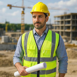 Chaleco de Seguridad de Alta Visibilidad Reflectante para Trabajo de Construcción, Uso Nocturno en Exteriores, Certificado ANSI, Ligero, de Malla - Product Image 3