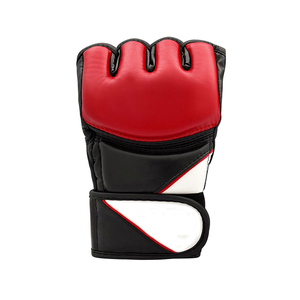 ถุงมือฝึกซ้อม MMA คุณภาพพรีเมียม ขายดี หนัง PU รับทำโลโก้ หนา ทนทานต่อการสึกหรอ แบบครึ่งนิ้ว - Product Image 1