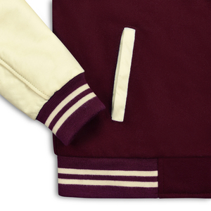 Men's Custom Logo Letterman Varsity <b>Jacket</b> Leather Sleeves Embroidery Black High Street Eco-Friendly Baseball College for Winter - Product Image 5