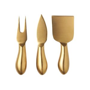 Custom Logo Luxury Matte Gold Cake Server and Cheese Knife Serving Flatware <b>Utensils</b> <b>Set</b> 4PCS Wedding Party Cutlery Tableware - Product Image 5