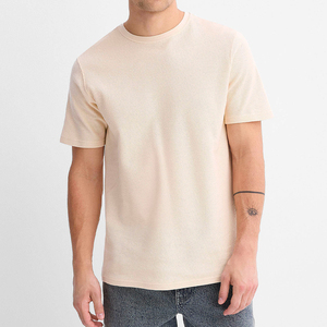 Men's High Quality Custom Heavy Weight Unisex Boxy Fit <b>Thick</b> Plain Cotton <b>t</b> <b>Shirt</b> Cotton Textured Short-Sleeve <b>Shirt</b> - Product Image 1