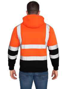 Veste de sécurité réfléchissante haute visibilité pour hommes, vêtements de travail de sécurité pour hommes, sweat à capuche réfléchissant, veste de chantier - Product Image 6