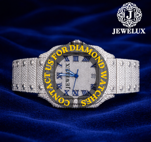Montre Hip Hop en acier inoxydable avec diamants Moissanite et pierres étincelantes, montre tendance pour hommes, pour artistes musicaux et créateurs de tendances - Product Image 2