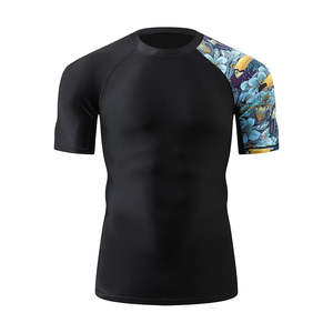 Rashguard personnalisé à manches courtes pour homme, uni, pour la pêche, Rashguards BJJ personnalisés, vêtements de sport pour adultes, T-shirts de gym à vendre, OEM - Product Image 2
