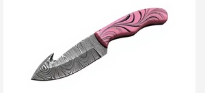 มีดเหล็กดามัสกัส ใบมีดแบบ Fixed Blade ปลายแหลม ด้ามจับแบบผสมผสาน ขนาด 20 ซม. - Product Image 4