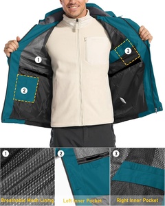 MARUF MFG CO New Trend Fashion <b>Men</b> Lake Blue Custom Logo Eco-Friendly Quick Dry <b>Lightweight</b> Waterproof Breathable Winter <b>Jacket</b> - Product Image 3