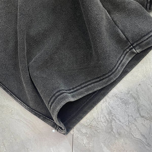 Wholesale Summer Wear New Arrival Men Acid Wash <b>Tshirts</b> Sets Short Sleeve T Shirt and Shorts Acid Wash Solid Color Men Sets 2026 - Product Image 4