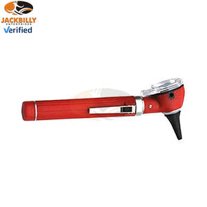 Otoscope en acier inoxydable MINI à fibre optique, couleur rouge, portable, pour examen des oreilles, éclairage lumineux, compact et léger - Product Image 5