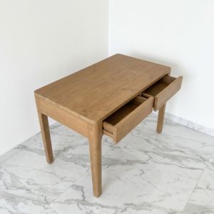 Table console moderne en teck séché au four avec tiroirs, coins incurvés, assemblage à mortaise et tenon, pour projets hôteliers, villas et équipements hôteliers - Product Image 3