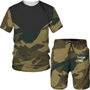 Ensembles de t-shirts et shorts décontractés pour hommes pour l'été avec options de logo, couleur et taille personnalisées - Product Image 3