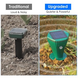 8 pezzi repellenti animali impermeabili a energia solare repellenti per talpe arvicole-paletto di vibrazione all'aperto per il controllo dei parassiti da cortile - Product Image 1