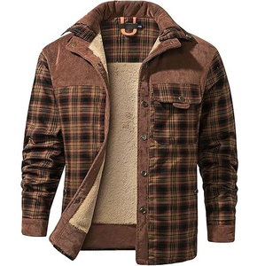 High Quality Men's Vintage <b>Flannel</b> <b>Jackets</b> Breathable Reversible Windproof Customizable Casual - Product Image 4
