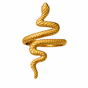 Anillo de Serpiente Chapado en Oro Ajustable de Plata Esterlina 925 con Corte Brillante Redondo, de Moda, para Mujer, Regalo Gótico para Fiesta - Product Image 2