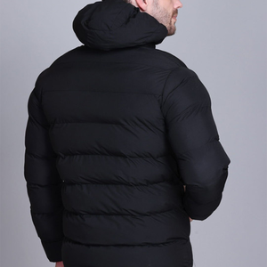 OEM Custom <b>Men</b> Plus Size <b>Winter</b> Quilted <b>Jacket</b> <b>Waterproof</b> Windbreaker Zipper Hoodie Embroidered Casual Snow Wear puffer hiking - Product Image 4