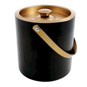 <b>Gold</b> Stainless Steel <b>Ice</b> <b>Bucket</b> With Lid Tong Swing Handle Double Wall Insulated Wine Cooler For Hotel Bar Home - Product Image 5