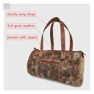 Sac de voyage de luxe en cuir de vachette Hairon avec fourrure blanche et noire pour hommes et femmes, sac de sport en gros - Product Image 3