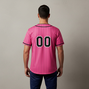 Custom 100% Polyester Customized Color Striped 2 Tone Short <b>Baseball</b> Jersey for Men's Breathable Customized Logo Athletic Fit - Product Image 6