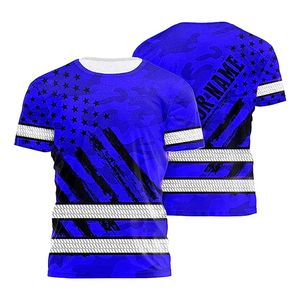Trend Street O Collar <b>Top</b> Quality Camouflage Sublimation Print Crop <b>Top</b> Wholesale Customized Safety T-Shirts - Product Image 1