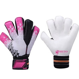 Gants de gardien de but de football en latex gaufré allemand rose et blanc de qualité supérieure, design personnalisé, sangle élastique allemande de 4 mm, paume plate - Product Image 6