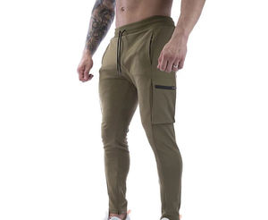 Custom Men's Lightweight Tech <b>Cargo</b> Joggers 4 Way <b>Stretch</b> Breathable Performance Training Pants Athletic Utility Pocket - Product Image 1