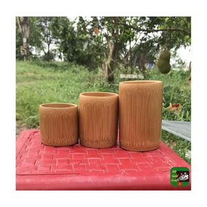 Taza de Café de Bambú Natural de Tamaño Personalizado, Taza de Agua con Tapa y Asa, Tazas Cilíndricas de Bambú Natural, Taza Ecológica - Product Image 1