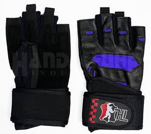 Gants de sport respirants pour hommes et femmes, pour entraînement, tractions, musculation, en PU, demi-doigts, avec support de poignet réglable - Product Image 1