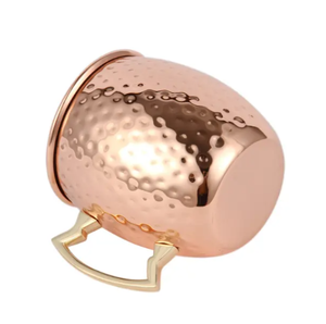 Mug à Moscow Mule en acier inoxydable martelé et cuivre - Product Image 3