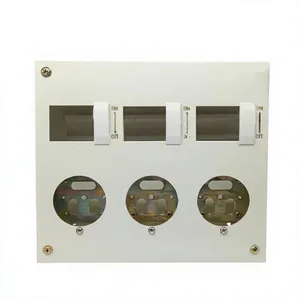 Boîtier de distribution 220V 12A IP54 avec verrouillage anti-effraction pour usage extérieur et intérieur, coffret métallique, panneau MCB - Product Image 2