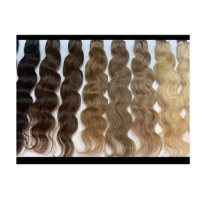 Extensions de cheveux humains indiens Remy non traités, toutes cuticules alignées, double trame machine, lot de 100g, pointes épaisses, prix usine de gros - Product Image 5