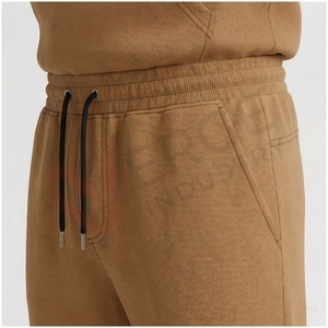 Conjunto Deportivo para Hombre, Color Camel, Manga Larga, con Capucha, Color Sólido, Transpirable, Corte Regular, para Otoño - Product Image 5