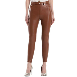 Pantalons en cuir pour femmes sur mesure, style premium, coupe tendance, fabrication OEM ODM pour les marques de labels privés - Product Image 5