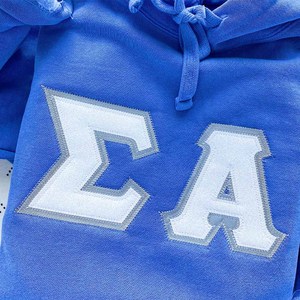 Sigma |   Sudadera con Capucha Bordada Alpha, Azul, Felpa, Unisex, Casual, con Logotipo Frontal, Corte Regular, para Otoño - Product Image 2