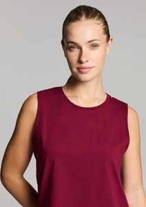 Débardeur sans manches pour femme, couleur unie, col rond, tricoté, respirant, vêtement décontracté, mélange de spandex et de polyester - Product Image 3