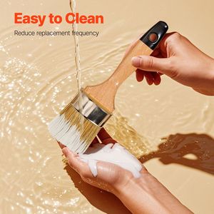 Set di 4 Pennelli per Pittura a Gesso Naturale per Mobili, per Pittura Acrilica e Pittura al Latte, Decorazione Casa - Product Image 5