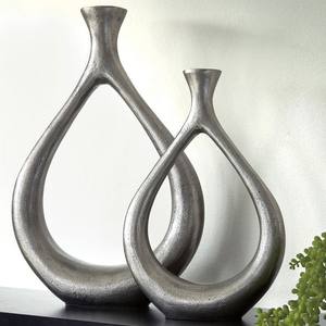 Vase en aluminium doré de qualité supérieure pour la décoration des halls d'hôtel et des banquets - Product Image 6