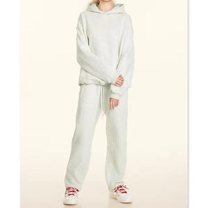 Survêtement décontracté et ample à coupe évasée, avec manches surdimensionnées, taille élastique et tissu doux au toucher - Product Image 5