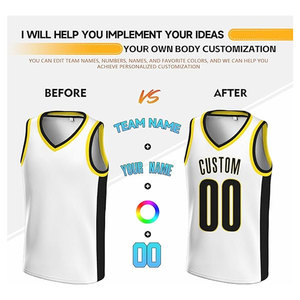 Maillot de basketball en tissu respirant, flexible, confortable, au design élégant, qualité durable, personnalisable, vente en gros - Product Image 5