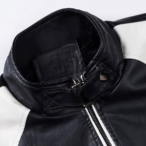 Chaqueta de Cuero para Hombre, Cuello Alto, Corte Ajustado, Invierno 2026, Diseño Personalizado, Parte Delantera Impermeable, Cuero y Lona Auténticos - Product Image 2