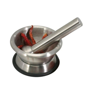 Juego de Mortero y Maja de Acero Inoxidable de Diseño Maravilloso, Molinillo Manual de Especias y Hierbas, Triturador de Ajo, Utensilio de Cocina al Precio Más Bajo - Product Image 1